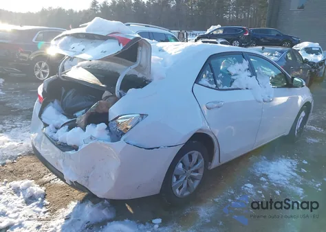 2016 Toyota Corolla Le z USA, uszkodzony, nr VIN 2T1BURHE4GC738580